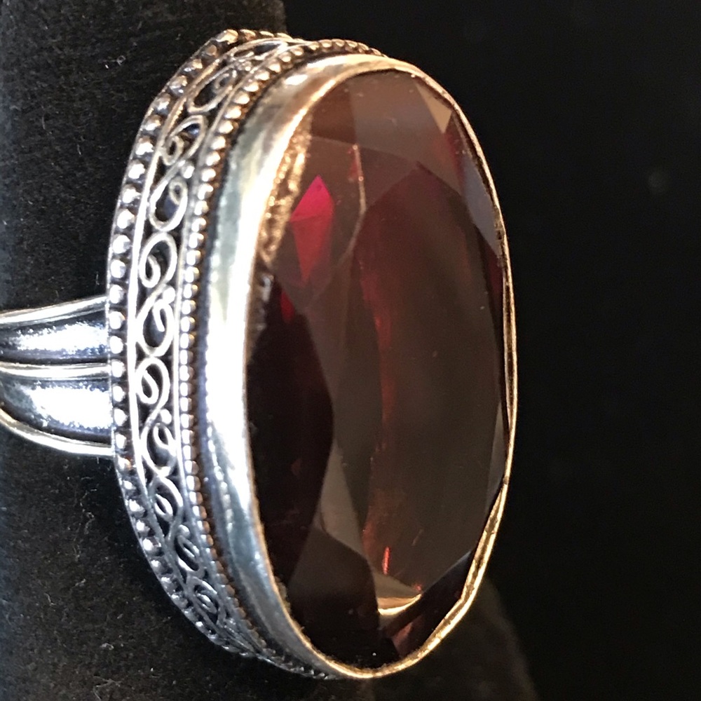 Garnet Quartz Ring